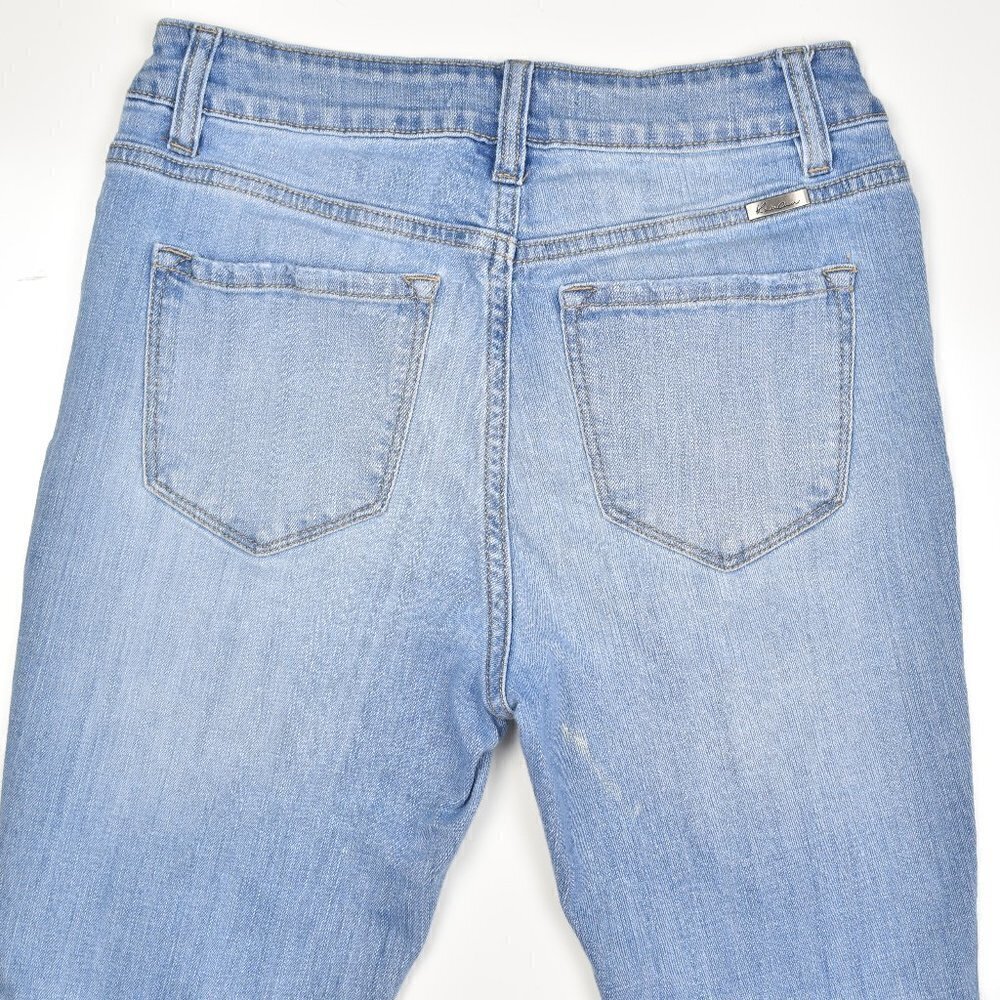 KanCan High Rise Light Wash Distressed Skinny Jeans 27 - Picture 4 of 7